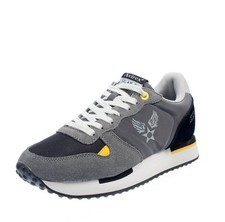 Avirex Isaac - Sneakers Basse In Suede Grigio - Uomo Scarpe Sneakers Casual