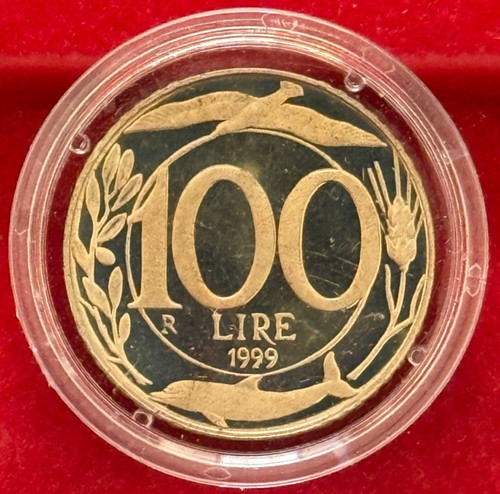 100 lire 1999 - italia, turrita