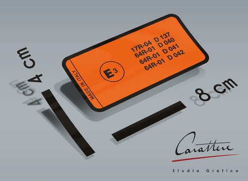Adesivo omologazione alfa - adesivo,