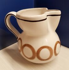 BROCCA  CARAFFA IN CERAMICA TERRAGLIA  DERUTA SANTUCCI  PERIODO  MODERNARIATO