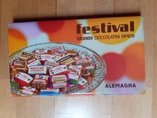 Scatola cartone Cioccolatini Alemagna Festival - anni '60 vintage