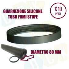 10 PEZZI Guarnizioni Silicone ø 80 mm NERO Tubo Fumi PELLET Resistente fino a 26