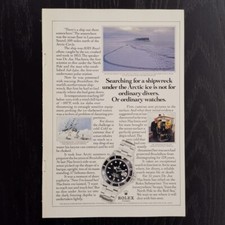 1987 Rolex Submariner ref 16800 - Original AD Pubblicità Vintage