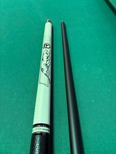 Unilock Joint stecca da biliardo in pelle e fibra di carbonio bianco/nero usata 22b