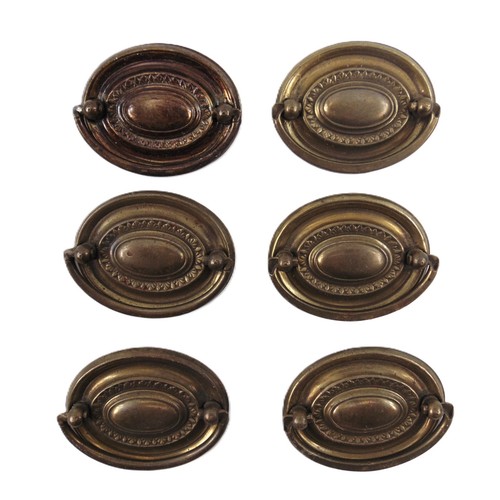 Set vintage metal oval - of,