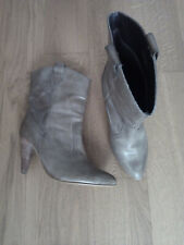 Stivali - Stivaletti western camperos in vera pelle marrone 37 tacco 8,5 cm