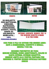 50 BIGLIETTINI BOMBONIERE PERSONALIZZATI matrimonio battesimo comunione nubilato