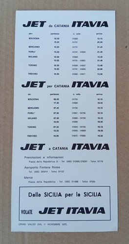1975 flight timetable - 1975,