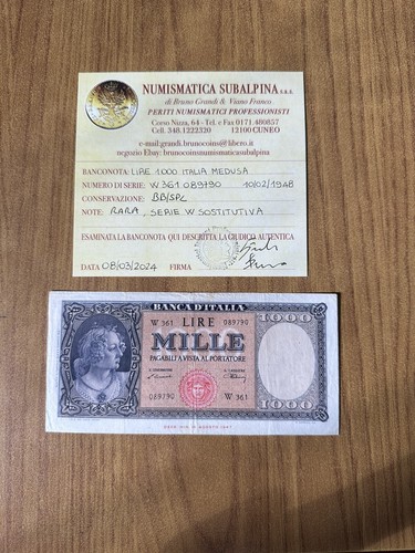 Banconota lire 1000 italia - banconota,