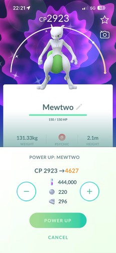 Shiny mewtwo pogo livello - mewtwo, 50