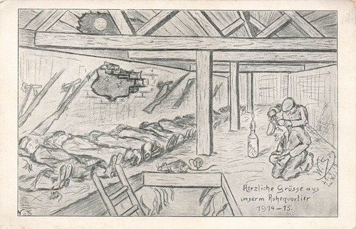 Cartolina ww1 quartiere - quartiere, di