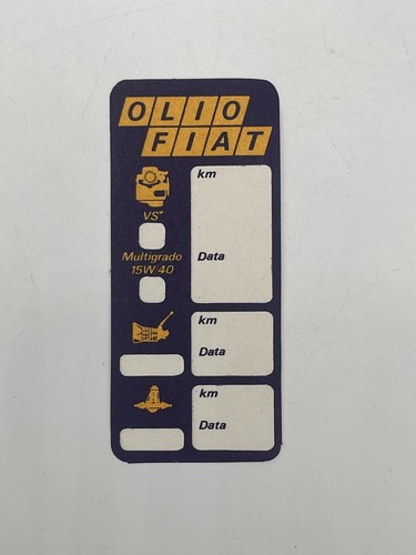 Adesivo olio fiat vintage - olio,