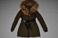 Autentico Rudsak Donna Moda Piumino Pelliccia Cedar Verde XS Xs Nuovo