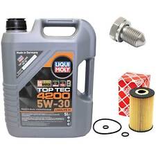 Motoröl Set 5W-30 5 Liter + Ölfilter + Ölablassschraube für Audi Seat Skoda VW