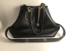 Borsa a mano in pelle nera