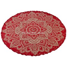 Tovaglia rotonda etnica rossa