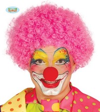 Parrucca riccia rosa clown