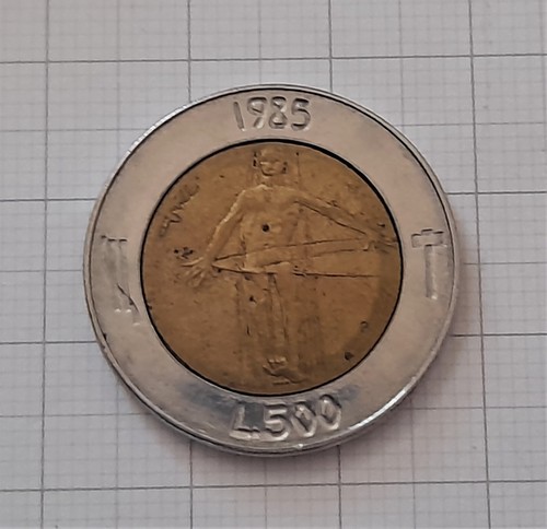 Moneta 500 lire 1985 - moneta,