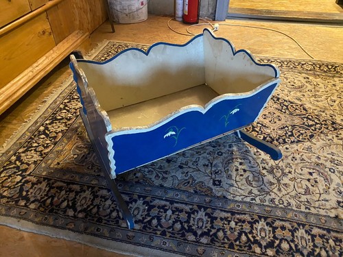 Antico culla per bambole letto - culla,