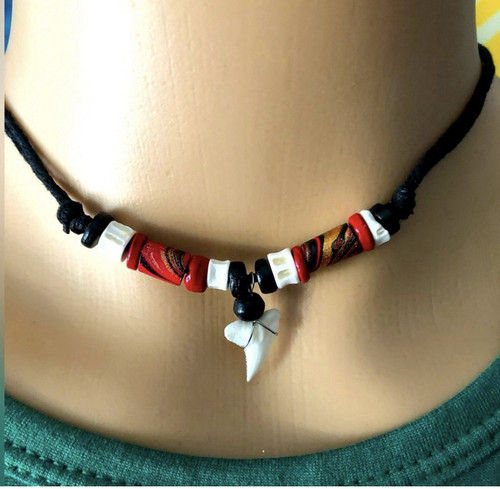 Collana con perline corda - con,