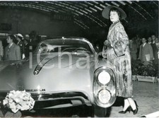 1955 TORINO - Modella con pelliccia RIVELLA presenta LINCOLN INDIANAPOLIS BOANO