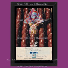 Anni '60  * Pubblicità Originale "Motta, Si Vede Subito, Uovo di Pasqua" Cornice