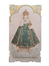 *HH* Antico Santino Religioso Holy card bambino praga bambinello Immaginetta 