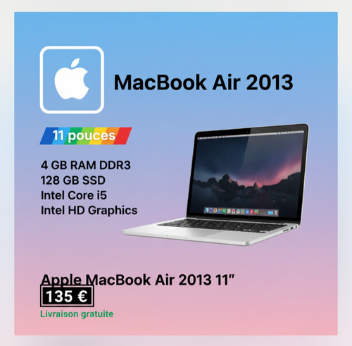 Macbook air 2013 - macbook, i5