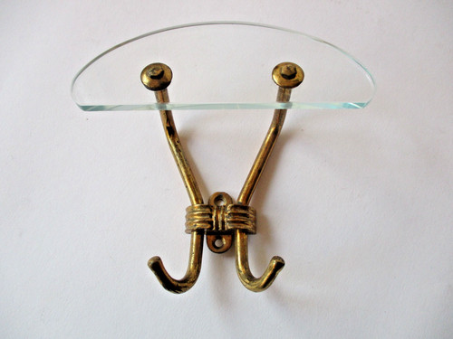 Gancio appendiabiti ottone - gancio, '50