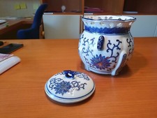 VASO PORCELLANA VENEZIANA DECORAZIONI BLU VENETIAN LAGOON PORCELLAI  20x20