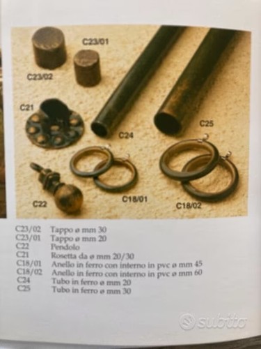 Elementi per tendaggi ferro - tendaggi, in