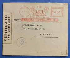 1940 AMR s.a. Gianelli Majno (Milano) latte burro - affrancatura meccanica rossa