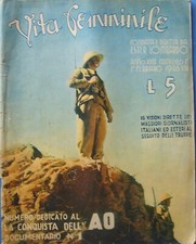 AFRICA ORIENTALE-COLONIE-BALBO-ADUA-AXUM-LIBIA-MILITARIA-MODA-RICAMI-SINGER-1936