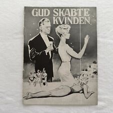 Et Dieu créa la femme Brigitte Bardot, Curd Jürgens 1956 Danish Movie Program