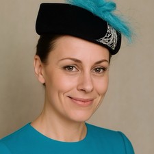 Antico Cappello Cocktail Anni 40 Rivisitato Da Stilista Francese