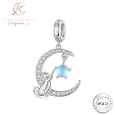 Charm Gatto nella Luna in vero