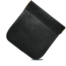 Portamonete in Vera Pelle Nero