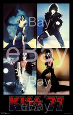 Poster ristampa collage personalizzato 23x36 KISS 1979 "KISS '79" immagini chiare pulite