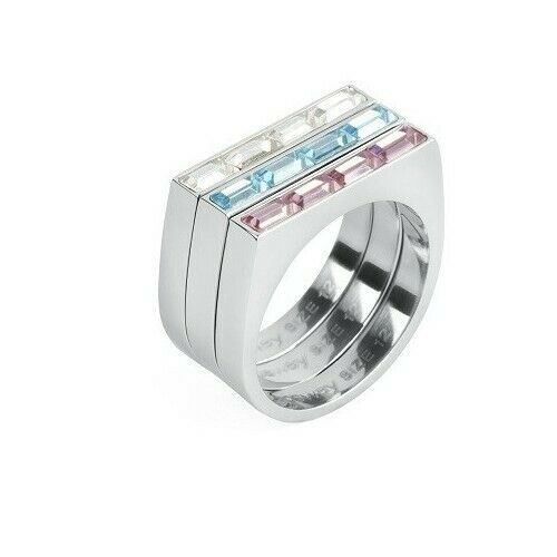 Anello acciaio riviere - anello,