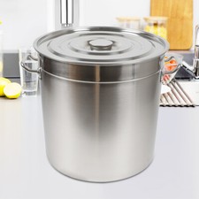 Pentola per gastronomia 30/50/70 litri zuppiera con coperchio in acciaio inox