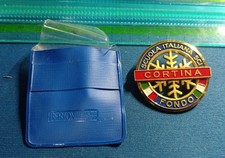 SPILLA PINS VINTAGE DISTINTIVO SCUOLA ITALIANA SCI FONDO CORTINA - BERTONI
