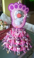 TORTA BOMBONIERA BATTESIMO BIMBA O BIMBO  PERSONALIZZABILE n. 40 BOMBONIERE 