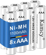 Batterie Ricaricabili AAA, Mini Stilo, Ad Alta Capacità, 1100 Mah, Pile AAA Rica