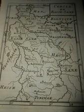 1683 MAZZA INCISIONE RAME GERMANIA BASSA SASSONIA CERCLE DE BASSE SAXE