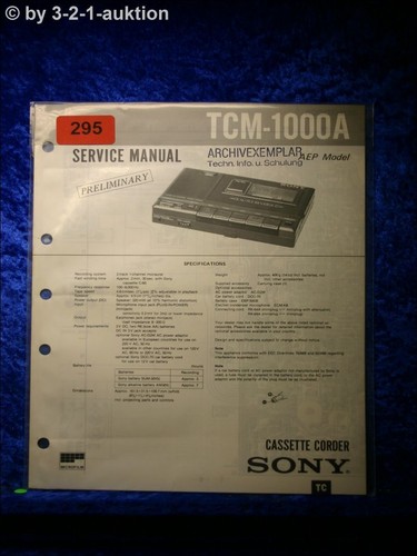 Manuale servizio sony tcm - di,