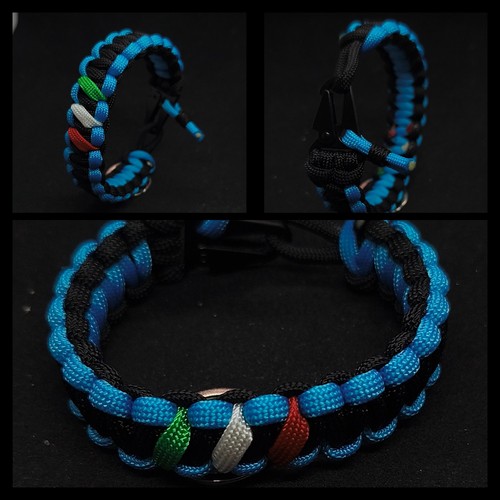 Bracciale paracord nero - bracciale, nero/