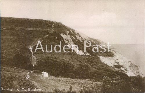 Fairlight cliffs hastings - fairlight, rppc