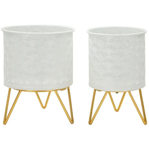 Set portavasi metallo bianco - set,