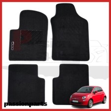 TAPPETI FIAT 500 DAL 2007 IN MOQUETTE CON RICAMO SENZA FISSAGGI TAPPETINI 4 PZ