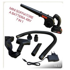 SOFFIATORE PER FOGLIE DA GIARDINO PRATO BATTERIA CON SACCO 48V